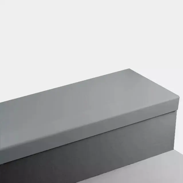 Angle Fit Rubber Stair Tread - HMNT 71 SQ Hammered #71 Storm Cloud No Insert 36"