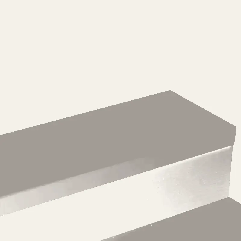 Angle Fit Rubber Stair Tread - HMNT 55 SQ Hammered #55 Silver Grey No Insert 72"