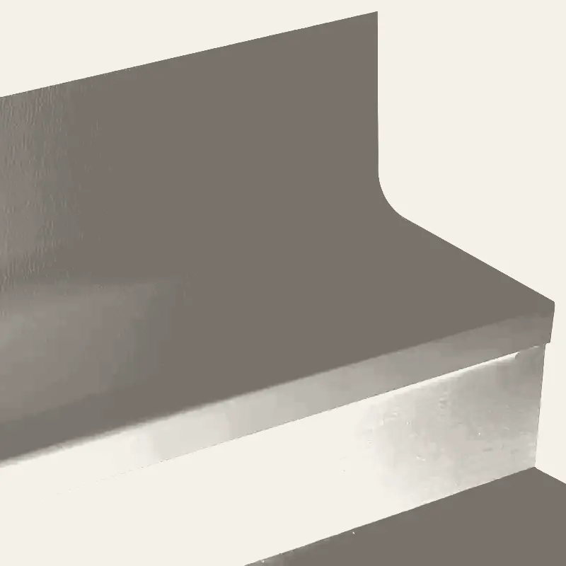 Angle Fit Rubber Stair Tread with Integrated Riser - HNTR 29 SQ Hammered #29 Moon Rock No Insert 108"