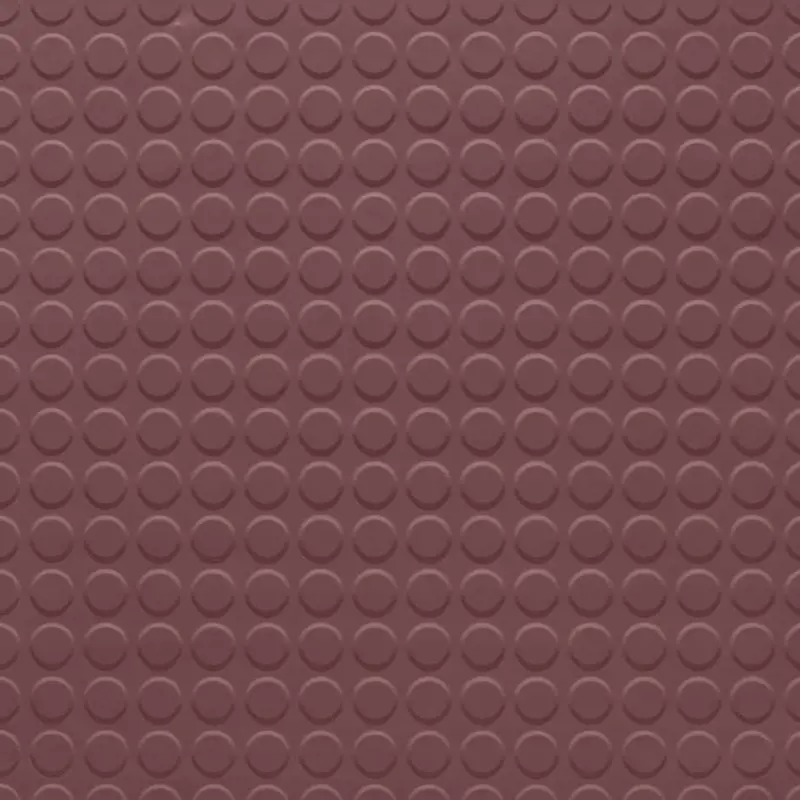 Tarkett - Rubber Tile Solid Color RT 163 1/8 RD 24X24 Raised Round #163 Salsa - 24" x 24"
