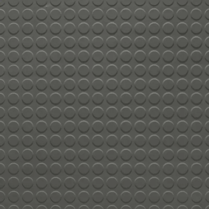 Tarkett - Rubber Tile Solid Color RT 168 1/8 RD 24X24 Raised Round #168 Thunder - 24" x 24"