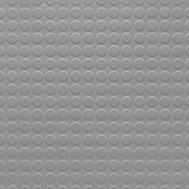 Tarkett - Rubber Tile Solid Color RT 23 1/8 RD 24X24 Raised Round #23 Vapor Grey - 24" x 24"