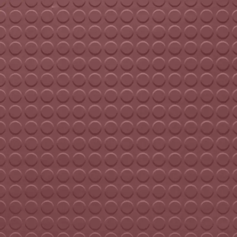 Tarkett - Rubber Tile Solid Color RT TB6 1/8 RD 24X24 Raised Round #TB6 Flame - 24" x 24"
