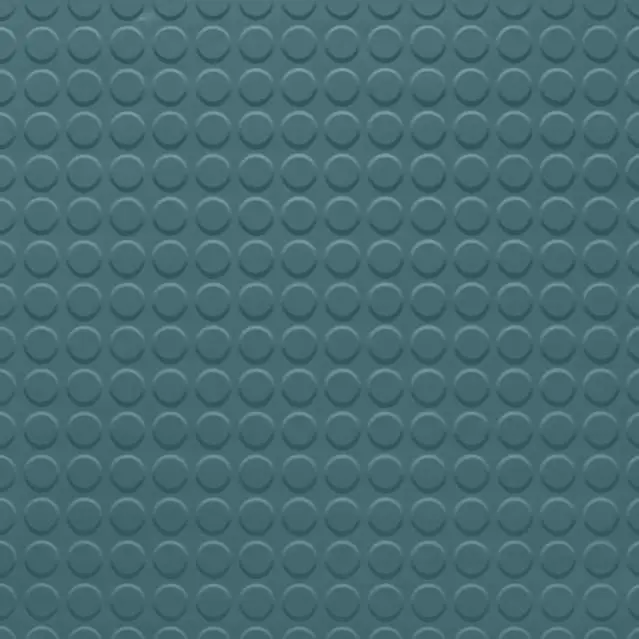 Tarkett - Rubber Tile Solid Color RT VM5 1/8 RD 24X24 Raised Round #VM5 Dream Teal - 24" x 24"