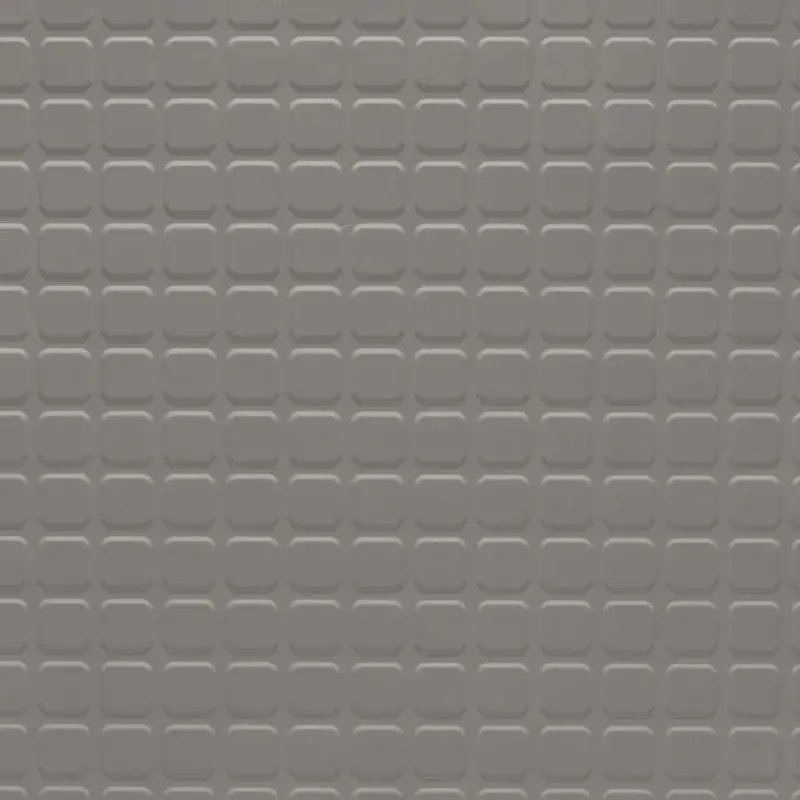 Tarkett - Rubber Tile Solid Color RT 55 1/8 SQ 24X24 Raised Square #55 Silver Grey - 24" x 24"