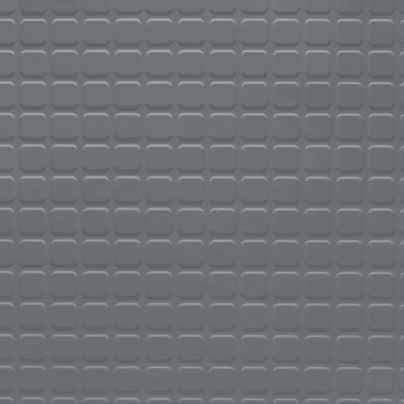 Tarkett - Rubber Tile Solid Color RT 28 5/32 SQ 24X24 Raised Square #28 Medium Grey - 24" x 24"