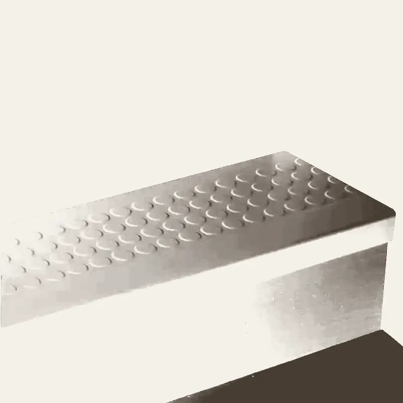 Angle Fit Rubber Stair Tread - RNRD TG9 SQ Raised Round #TG9 Poetry Plum No Insert 36"