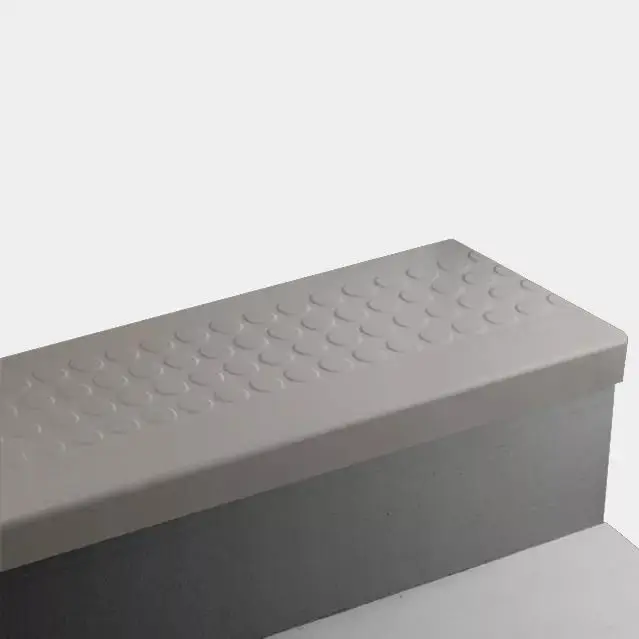 Angle Fit Rubber Stair Tread - RNRD TA8 SQ Raised Round #TA8 Welsh Castle No Insert 36"
