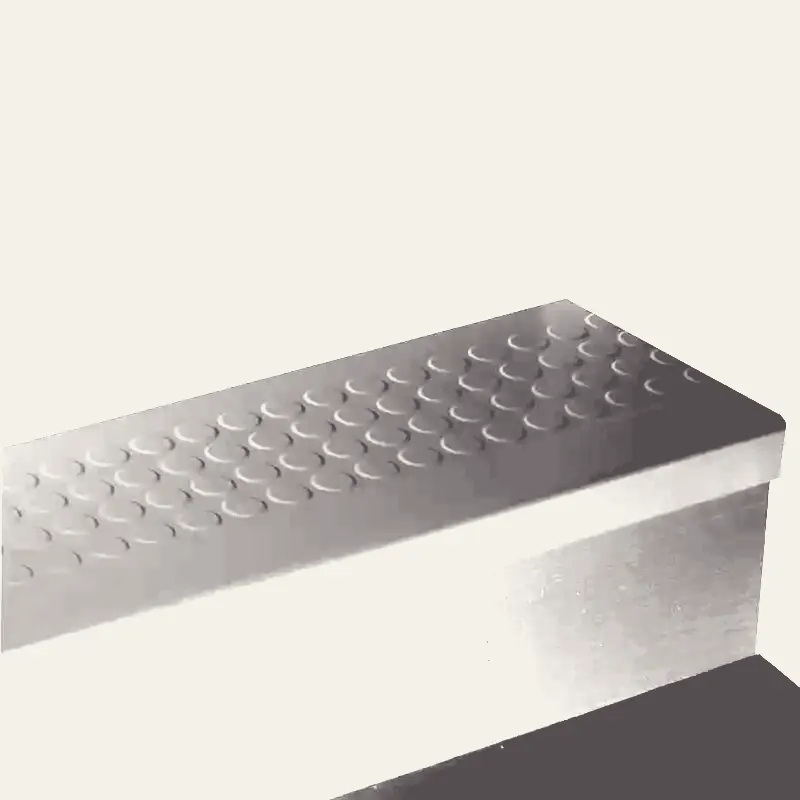 Angle Fit Rubber Stair Tread - RNRD 47 SQ Raised Round #47 Brown No Insert 54"