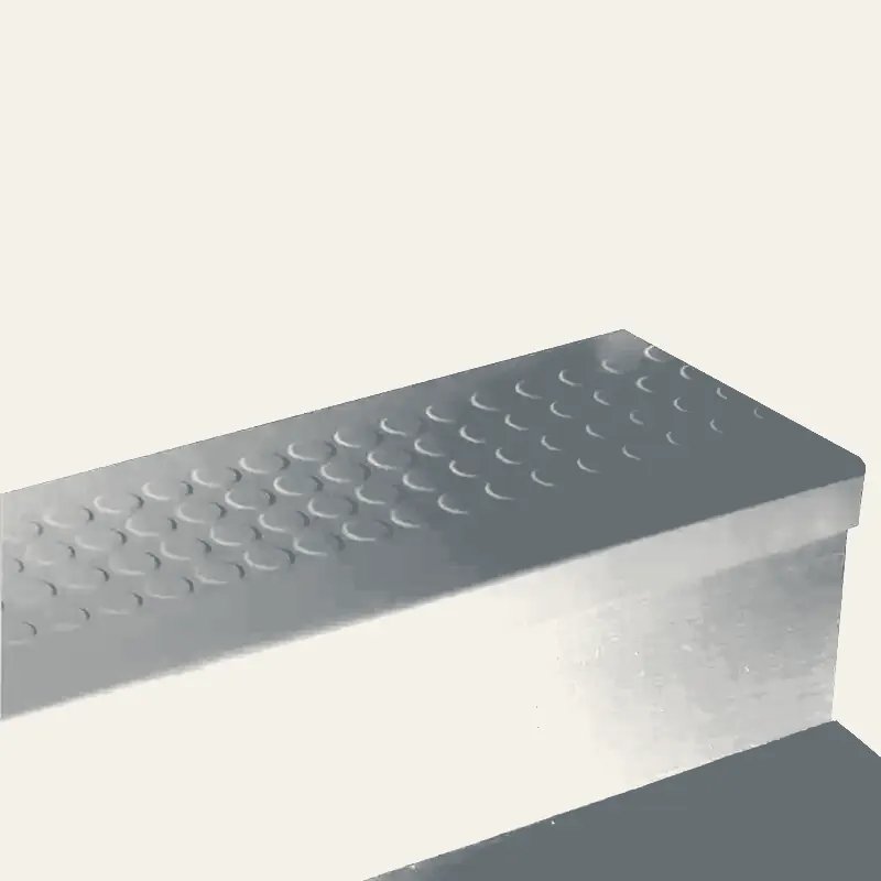 Angle Fit Rubber Stair Tread - RNRD 71 SQ Raised Round #71 Storm Cloud No Insert 54"
