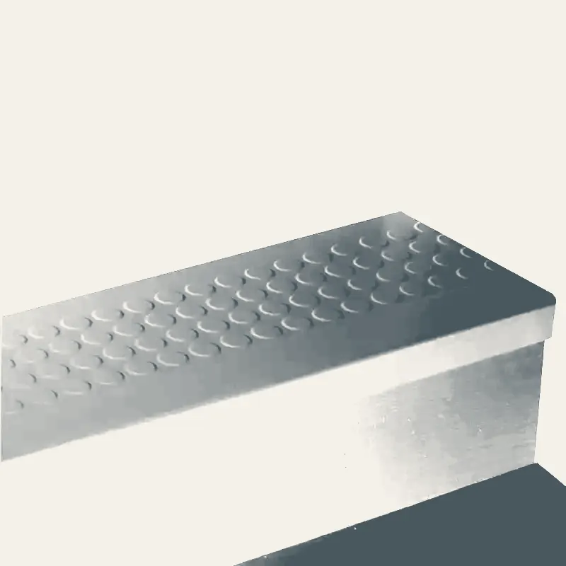 Angle Fit Rubber Stair Tread - RNRD 92 SQ Raised Round #92 Blue Lagoon No Insert 60"