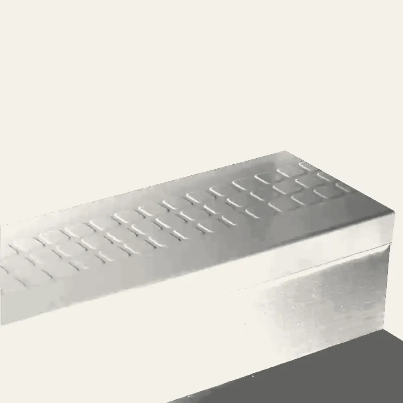 Angle Fit Rubber Stair Tread - RNSQ 20 SQ Raised Square #20 Charcoal No Insert 60"