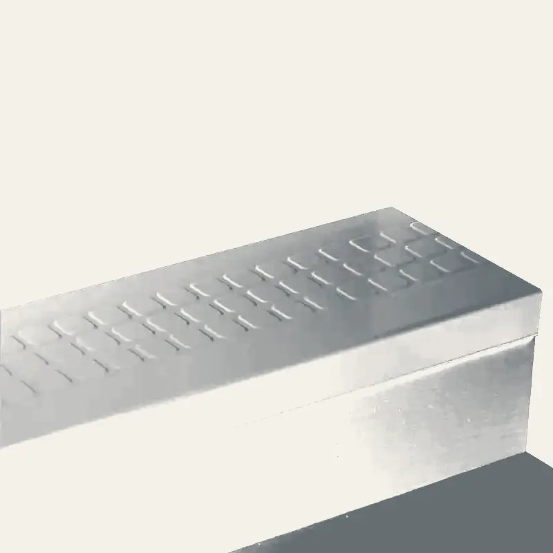 Angle Fit Rubber Stair Tread - RNSQ 71 SQ Raised Square #71 Storm Cloud No Insert 60"