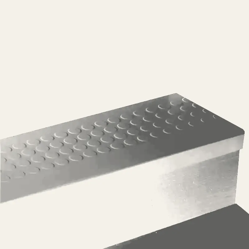 Angle Fit Rubber Stair Tread - RNRD 20 SQ Raised Round #20 Charcoal No Insert 72"