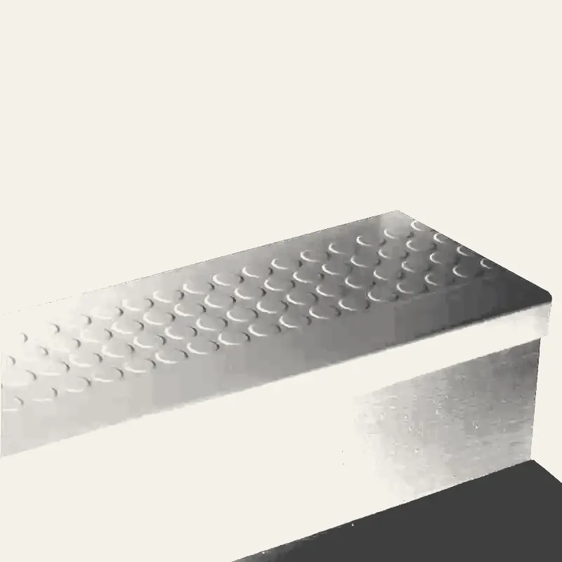 Angle Fit Rubber Stair Tread - RNRD 40 SQ Raised Round #40 Black No Insert 72"
