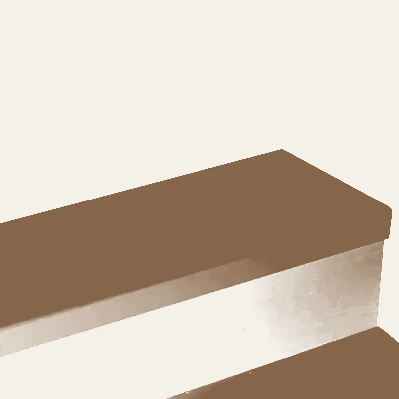 Angle Fit Rubber Stair Tread - RNRD 21 SQ Raised Round #21 Platinum No Insert 72"