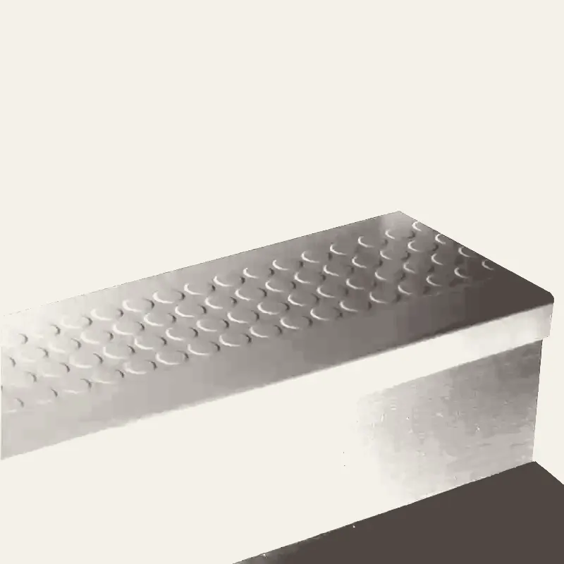 Angle Fit Rubber Stair Tread - RNRD 167 SQ Raised Round #167 Fudge No Insert 84"