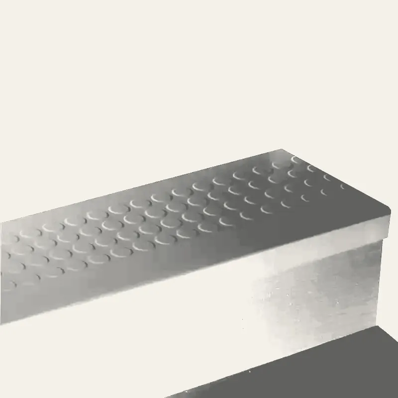 Angle Fit Rubber Stair Tread - RNRD 20 SQ Raised Round #20 Charcoal No Insert 96"