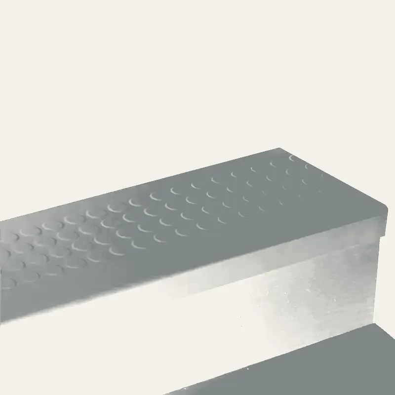 Angle Fit Rubber Stair Tread - RNRD 28 SQ Raised Round #28 Medium Grey No Insert 96"