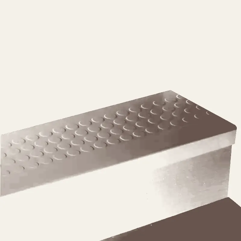 Angle Fit Rubber Stair Tread - RNRD 76 SQ Raised Round #76 Cinnamon No Insert 96"