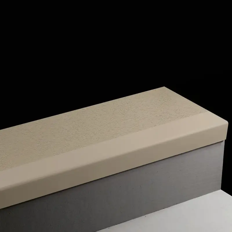 Angle Fit Rubber Stair Tread - FRPANT 150 SQ Rice Paper #150 Wetlands No Insert 42"