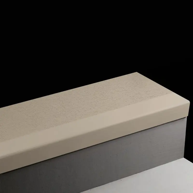 Angle Fit Rubber Stair Tread - FRPANT 80 SQ Rice Paper #80 Fawn No Insert 48"