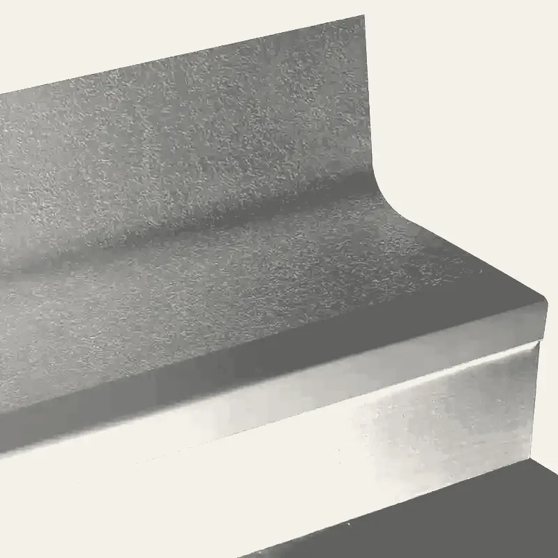 Angle Fit Rubber Stair Tread with Integrated Riser - FRPANTR 20 SQ Rice Paper #20 Charcoal No Insert 48"