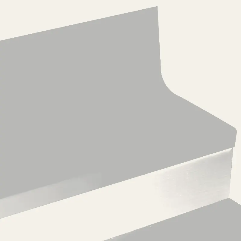Angle Fit Rubber Stair Tread with Integrated Riser - FRPANTR 23 SQ Rice Paper #23 Vapor Grey No Insert 60"