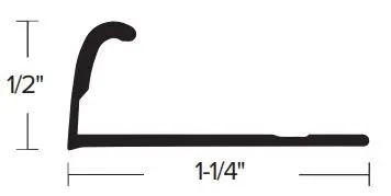 Futura Transitions - 1/2" Premium Pinless Clampdown, Hammered Nickel