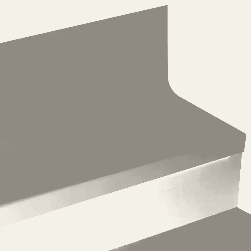 Angle Fit Rubber Stair Tread with Integrated Riser - VIHNTR 32 SQ Hammered #32 Pebble with Black Grit Tape Insert 36"