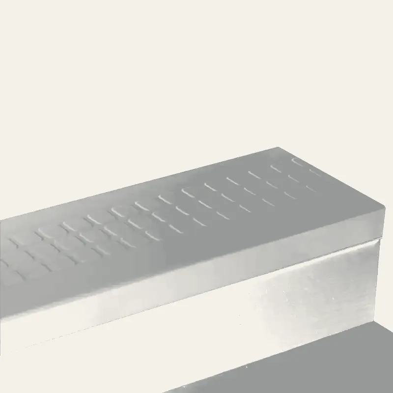 Angle Fit Rubber Stair Tread - VIRNSQ 38 SQ Raised Square #38 Pewter with Black Grit Tape Insert 42"