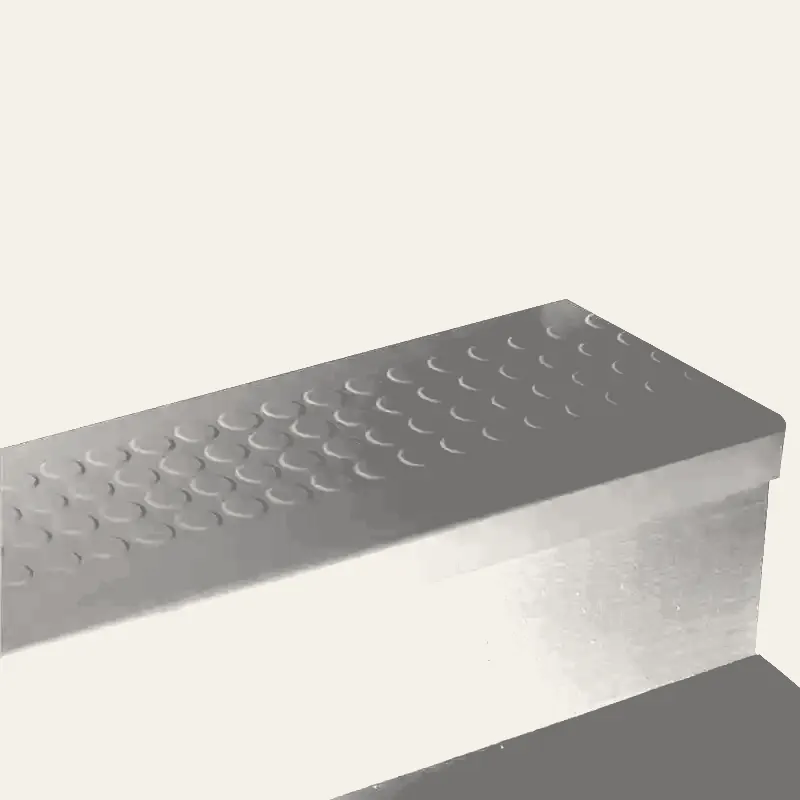 Angle Fit Rubber Stair Tread - VIBMNT 48 SQ Bamboo #48 Grey with Black Grit Tape Insert 84"