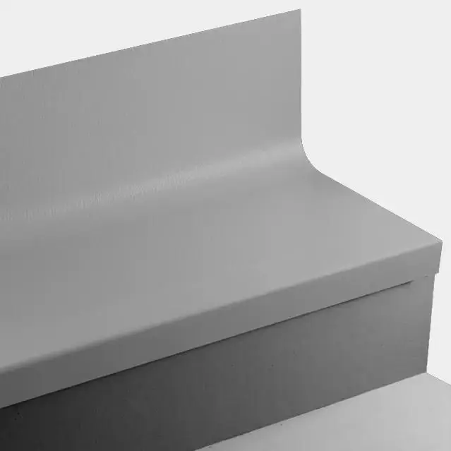 Tarkett - Defiant Oil & Grease Resistant Stair Tread with Integrated Riser - GRHNTR 48 SQ Hammered #48 Grey - No Insert 48"