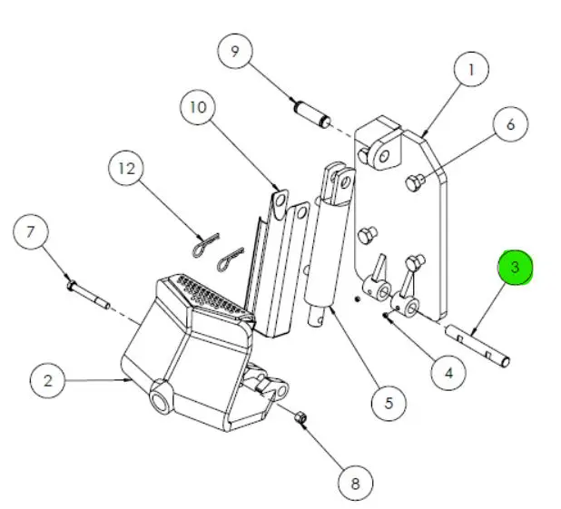 National Flooring Equipment - Pin, Lower Cutting Head Support for No. 5110