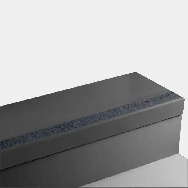 Angle Fit Rubber Stair Tread - VICFLNTS 40 SQ Fast Lane #40 Black with 55 Silver Grey Rubber Insert 72"
