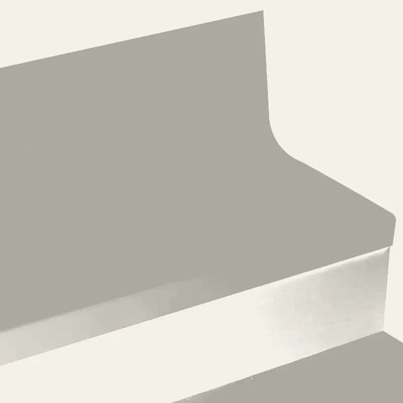Tarkett - Angle Fit Rubber Stair Tread with Integrated Riser - VIFRPANTRS 469 SQ Rice Paper #469 Mystify with 47 Brown Rubber Insert 60"