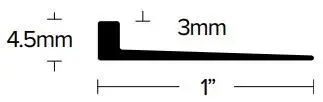 Futura Transitions - LVT No-Lip Ramp 3mm Mill Finish