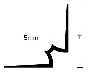 Futura Transitions - No-Lip Stair Riser 5mm Nickel
