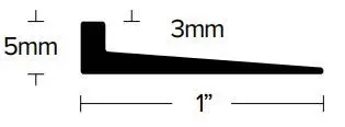 Futura Transitions - LVT No-Lip Ramp 5mm Mill Finish