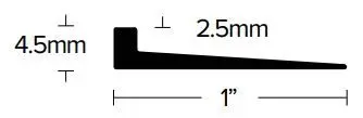 Futura Transitions - LVT No-Lip Ramp 2.5mm Silver