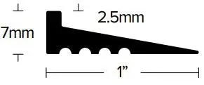 Futura Transitions - LVT Ramp 7mm To 2.5mm Mill Finish
