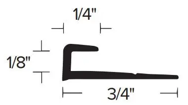Futura Transitions - 1/8" Coving Cap Mill Finish Anodized -12'