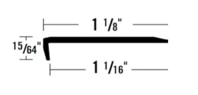 Futura Transitions - Countertop Edge Plain Facing TM 25 BA - 1 1/16" x 12'