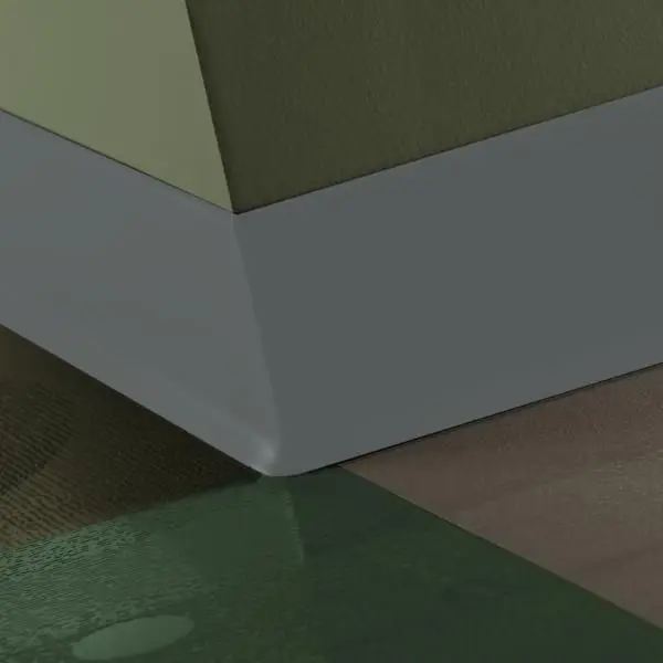 Tarkett - Traditional Vinyl 1/8" (Type TV) - CB VL4 2.5 X 120 1/8 TOE 2-1/2" #VL4 Cool Metal - Wall Base 120'
