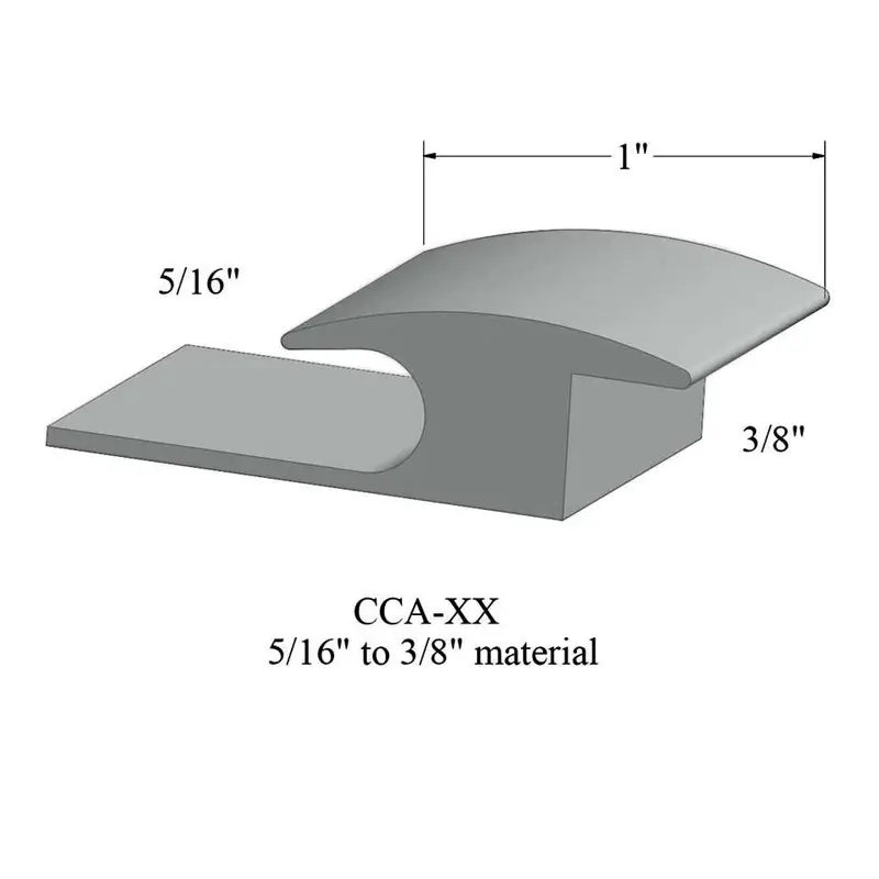 Tarkett - Vinyl Reducer Adaptors CCA 21 - 5/16" Carpet to 3/8" Ceramic Flooring #21 Platinum 12'