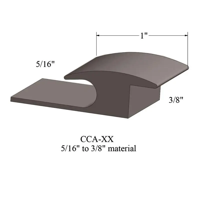 Tarkett - Vinyl Reducer Adaptors CCA 76 - 5/16" Carpet to 3/8" Ceramic Flooring #76 Cinnamon 12'