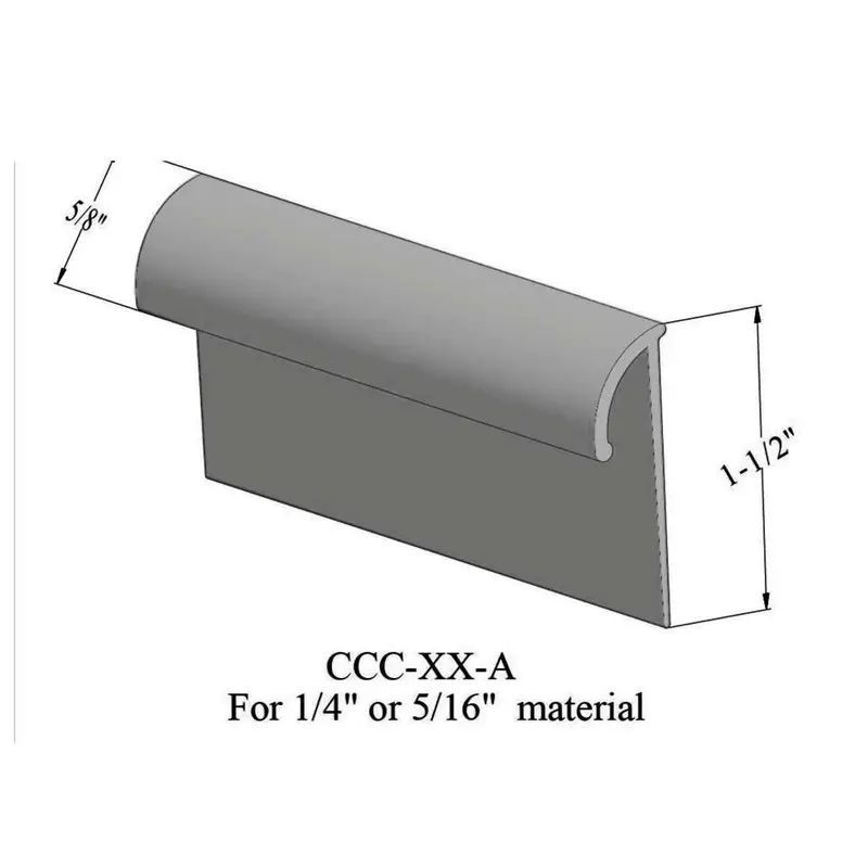 Cove Caps - CCC 20 A for 1/4" and 5/16" Thick Carpet #20 Charcoal 12'