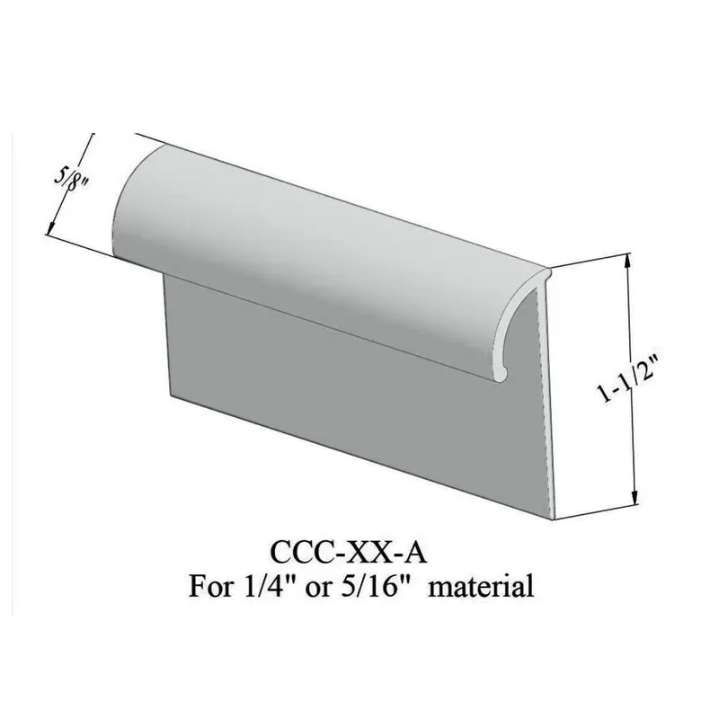 Cove Caps - CCC 21 A for 1/4" and 5/16" Thick Carpet #21 Platinum 12'