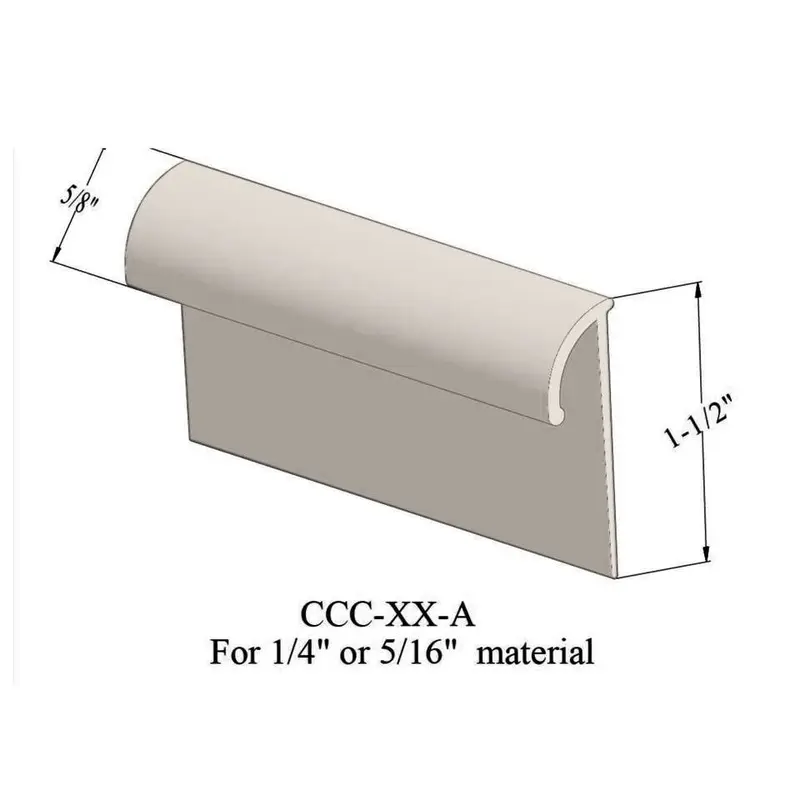 Cove Caps - CCC 22 A for 1/4" and 5/16" Thick Carpet #22 Pearl 12'