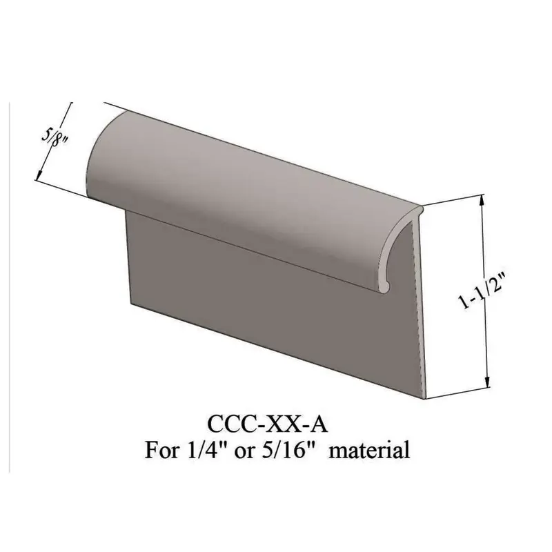 Cove Caps - CCC 283 A for 1/4" and 5/16" Thick Carpet #283 Toast 12'